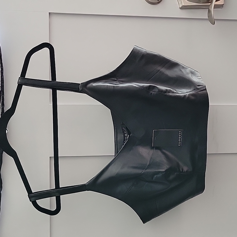 Faux Leather Crop